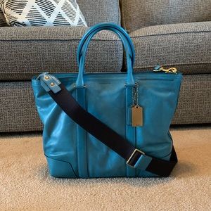 Coach Bleecker Business Tote in Ocean (Blue!)